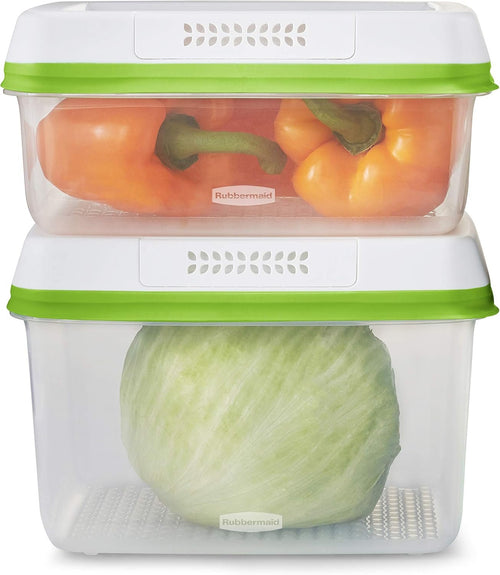 Rubbermaid FreshWorks Produce Saver, Large Produce Storage Containers, 4 Piece Set