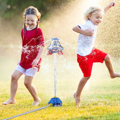 Water Sprayer Toy, Rotating Luminous Sprinkler, Interactive Water Play, Reusable Squirting Feature, Backyard Beach Pool Fun, Summer Play Equipment 7.09x7.09x9.45