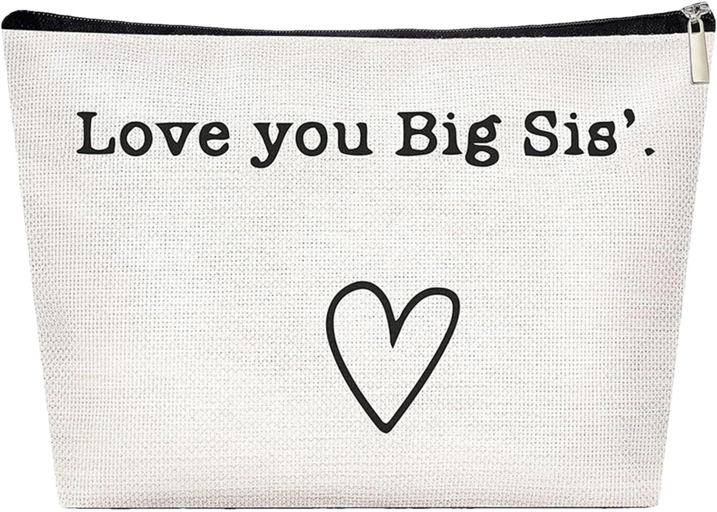 Travel Toiletry Bag - Best Sister Ever Large Organizer Sister, Portable Travel Toiletries Hygiene Bag, Funny Christmas Birthday Makeup Cosmetic Bag, Love You Big Sis, Unisex