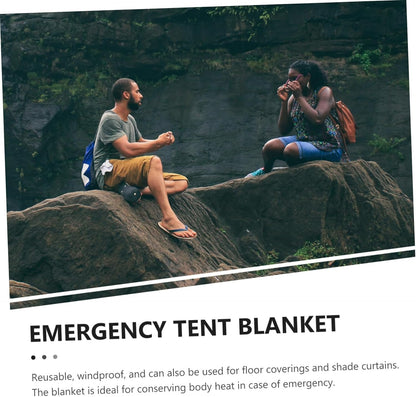 JUMPLAWN Emergency Thermal Survival Tent Multi Functional Outdoor Camping Durable Windproof Blanket for Hiking Expeditions Emergency Situations