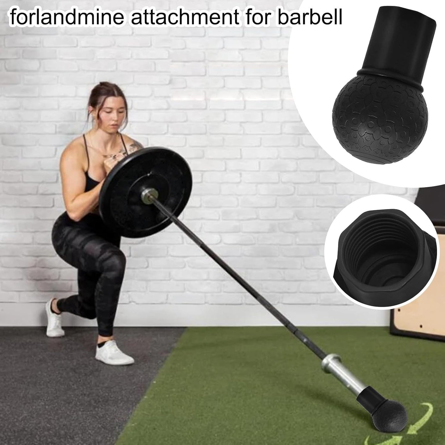 Barbell Land Mine Attachment - Natural Rubber Accessories for Gym | Anti-slip Land Mine Attachment for Barbell, Workout Home Gym Equipment