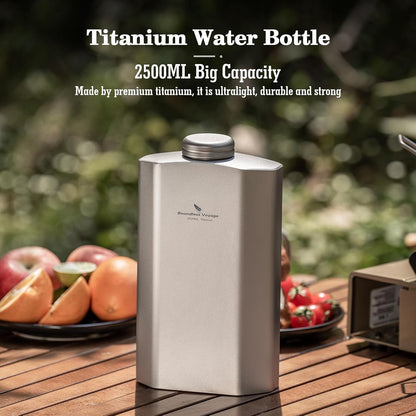 Boundless Voyage Titanium Water Bottle 2500ML Big Capacity Sports Water Bottle Ultralight Leakproof Drinkware for Outdoor Camping Hiking