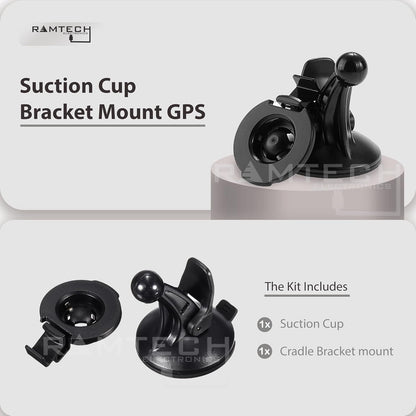 Ramtech Car Windshield Suction Mount Holder for Garmin Dezl 570 570LMT 580 LMT-S GPS - SCR