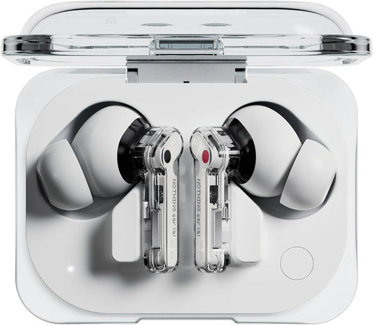 Nothing Ear (a) Wireless Earbuds with ChatGPT Integration, 45dB Hybrid Noise Cancelling Earphones, Hi-Res Audio, Advanced Equaliser, Dual Connect, 42.5H Playtime Wireless Bluetooth Headphones White