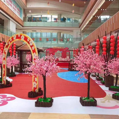 Peach Trees, Fake Trees, Simulation of Cherry Trees, Indoor and Outdoor Wishing Tree Shopping Malls are Decorated with Fake Flowers and Fake Peach Trees 3x3m/9.8x9.8ft