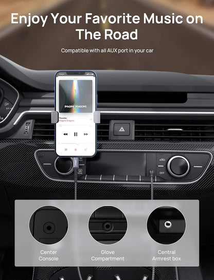 Aux Cord for iPhone【Apple MFi Certified】, JSAUX 6FT Aux to Lightning Cable, Lightning to 3.5mm Headphone Jack Adapter Cable for iPhone 14 13 12 11 Pro Max Mini, iPad iPod, Car Stereo, Speaker (Grey)