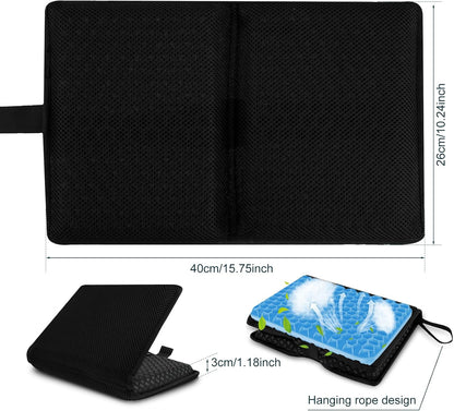 Travel Seat Cushion,Portable Airplane & Stadium Cushion,Gel Grid Design for Comfort, Foldable Cushions for Commute, Airplanes, Camping, Bleachers