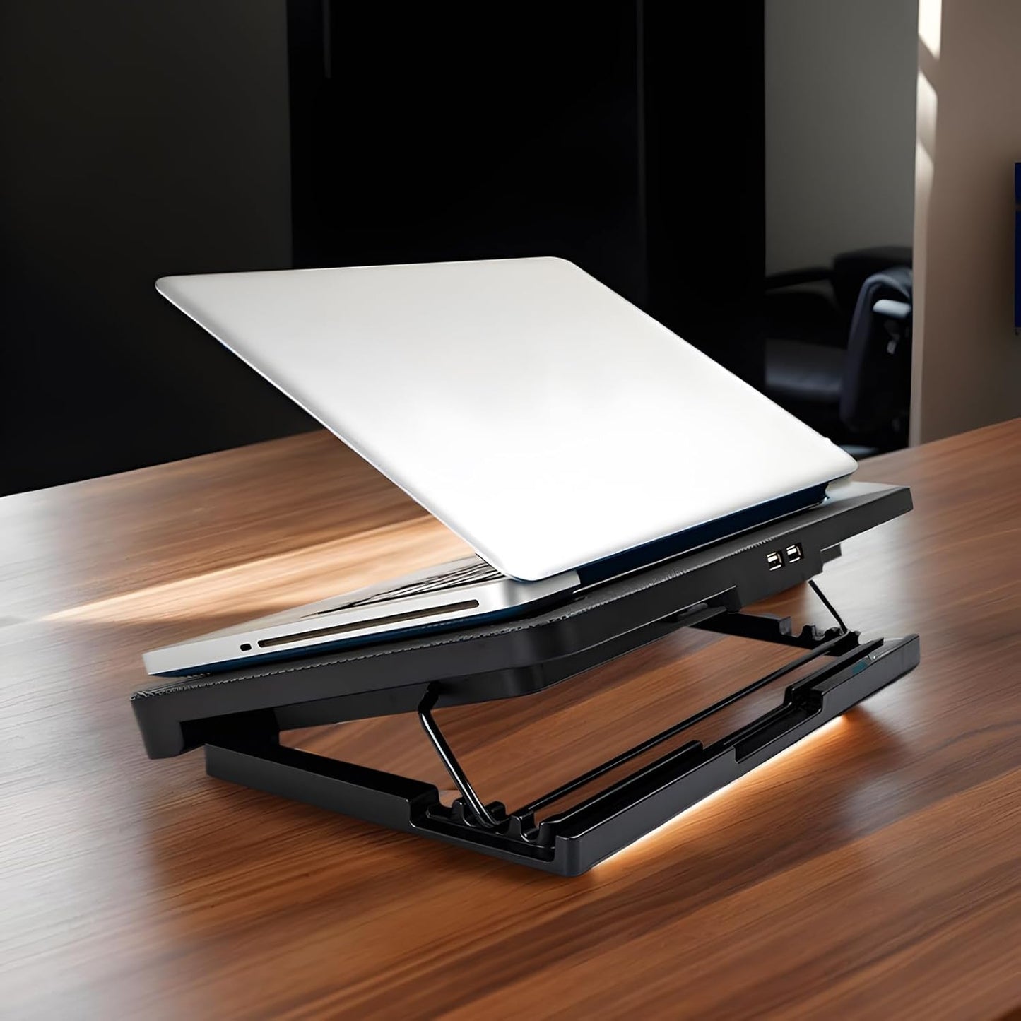 Laptop Stand with Fan, Notebook Cooler Pad, Laptop Cooling Pad, Computer Cooler Stand, 15.6 Inch Laptop Stand, Silent Cooling Pad, Stable Laptop Cooling Holder, Cooling Pad for Overheating