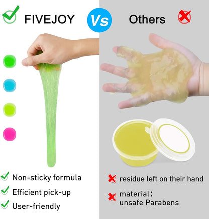 FiveJoy Car Cleaning Gels, 4-Pack Universal Auto Detailing Tools Car Interior Cleaner Putty, Dust Cleaning Mud for PC Tablet Laptop Keyboard, Camera, Printers, Calculator - 320g (2.8oz/pcs)