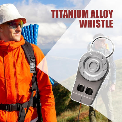 Générique Safety Whistle, Titanium Alloy Signaling, Multifunctional Survival Tool, Loud & Design, Lightweight and Compact, for Pet Training, Camping, Kayaking, Hunting, Fishing, Attributo singolo, Se