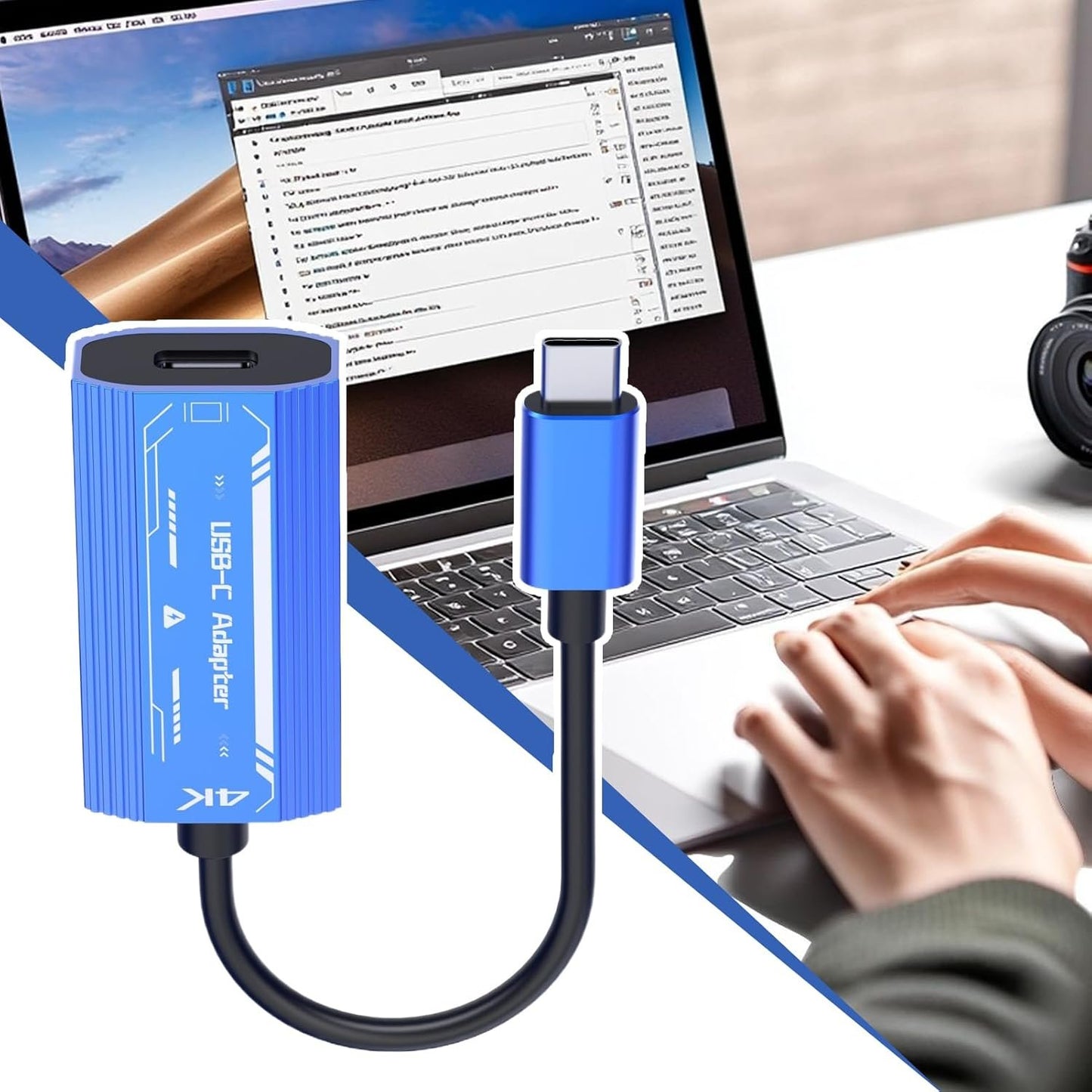 USB C AR Glasses Adapter | USB C Hub Converter,100W Charger, Support 4K@60Hz, Plug and Play Adapter for Smartphone Projector Video Display