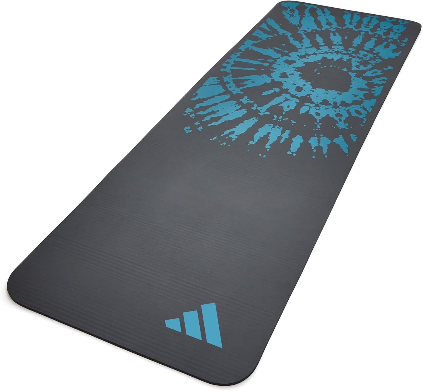 adidas Tie-Dye Yoga Mat with Carry Strap - 10mm Thick Exercise Mat, Non-Slip for Yoga, Pilates, Stretching, Fitness & Gymnastics, Yoga Accessories for Women, Home Gym & Workout Mat, Home Gym Equipment