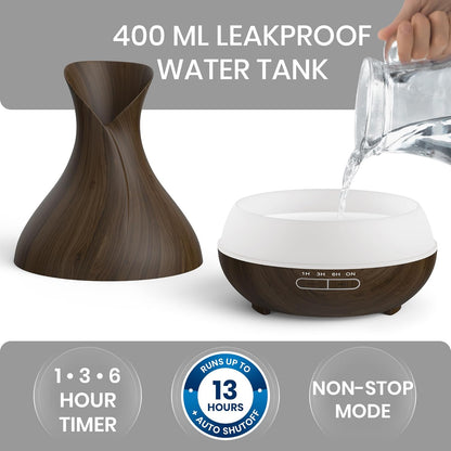 2.5L Top Fill Humidifier & Essential Oil Diffuser Bundle– Create a Peaceful Atmosphere with Cool Mist & Aromatherapy – Quiet Operation and Auto Shut-Off