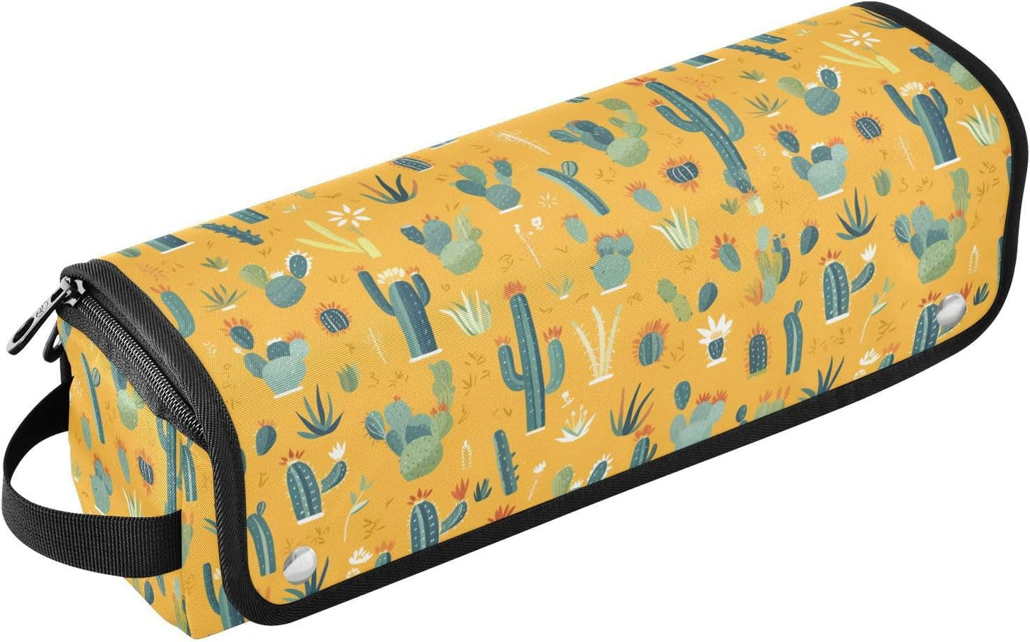 Borsa da viaggio per strumenti per capelli gialli con tappetino rimovibile resistente al calore per ferro arricciacapelli borsa da viaggio per utensili caldi e accessori per la cura dei capelli