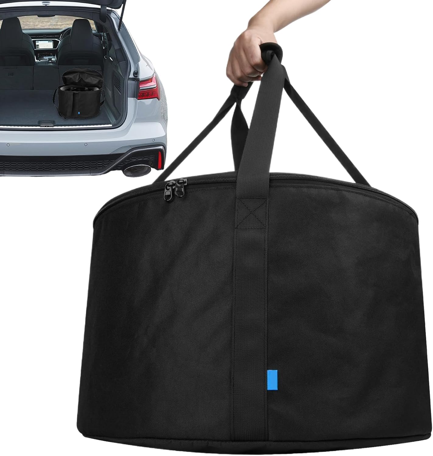 Firebowl Carry Bag, Portable Storage Case, 18.9x18.9in Diameter Fit, Two Way Separation Zipper, Authentic Camping Gear for Outdoor, Fire Bowl, Transport, Travel, Use Solution