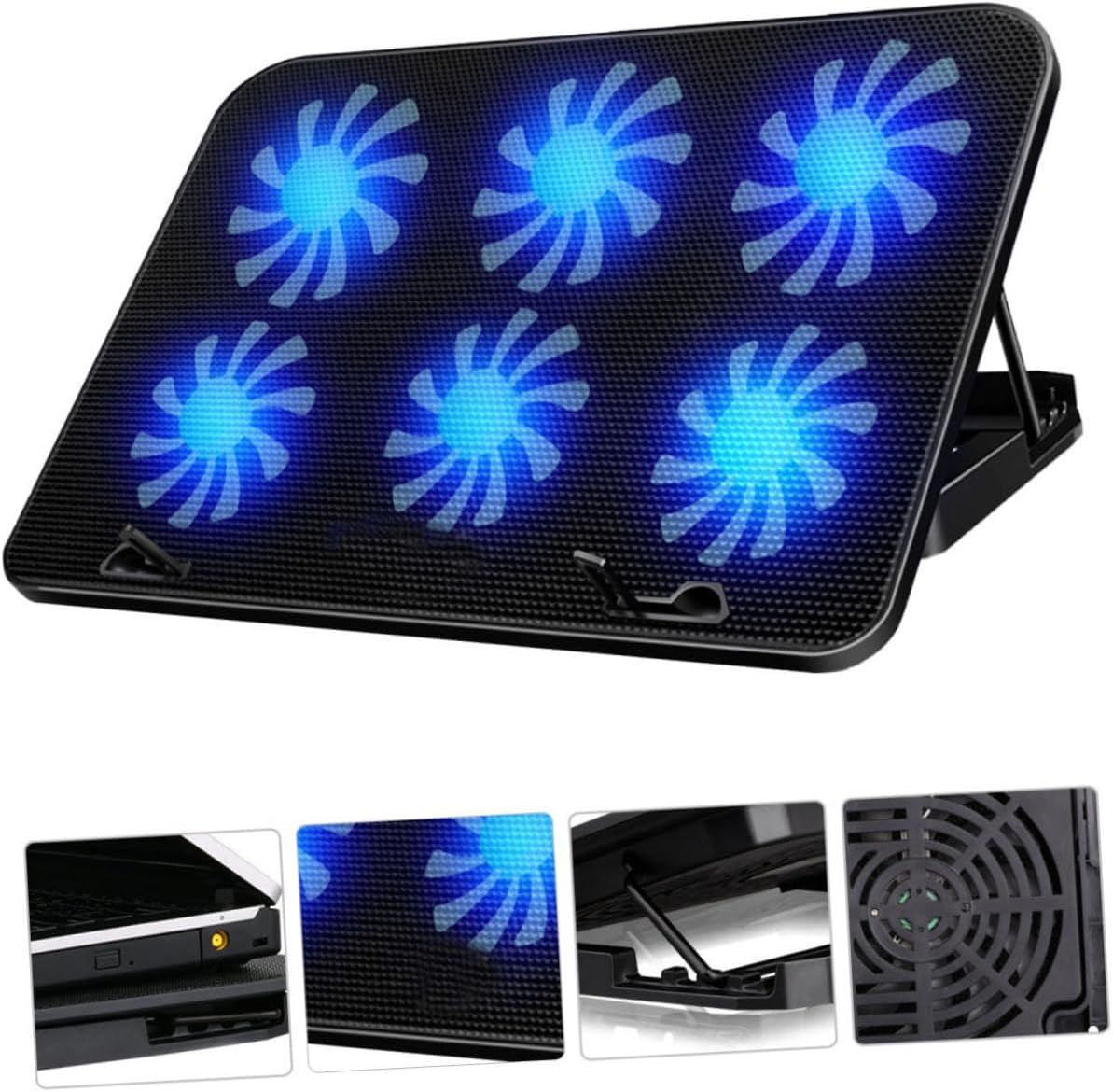 DIYEAH Laptop Cooler with Fans Ergonomic Cooling Pad for Gaming Laptops Rapid Temperature Control Stand for Comfortable Use Compatible with Notebooks