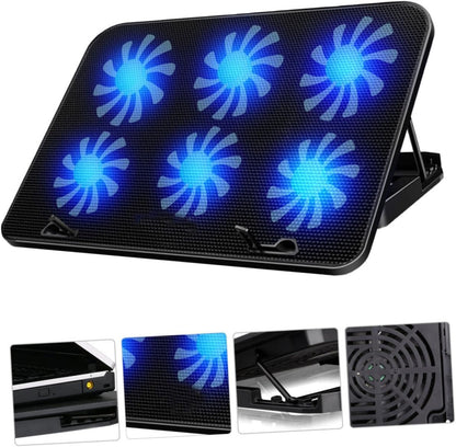 DIYEAH Laptop Cooler with Fans Ergonomic Cooling Pad for Gaming Laptops Rapid Temperature Control Stand for Comfortable Use Compatible with Notebooks