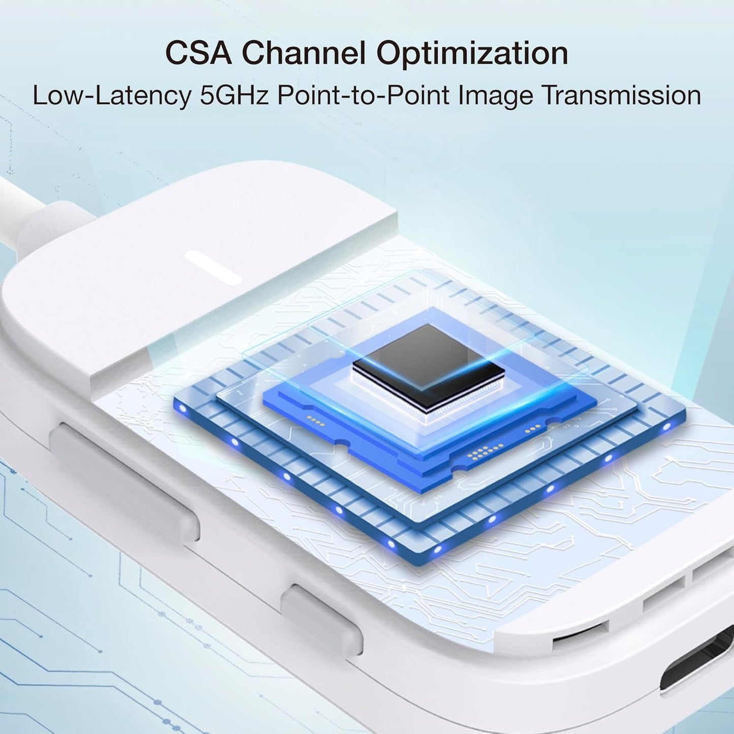 EZCast Wireless HDMI Transmitter & Receiver, 1080P 60Hz, Screen Mirroring and Extending for Laptop/PC/PS5, 30m Range