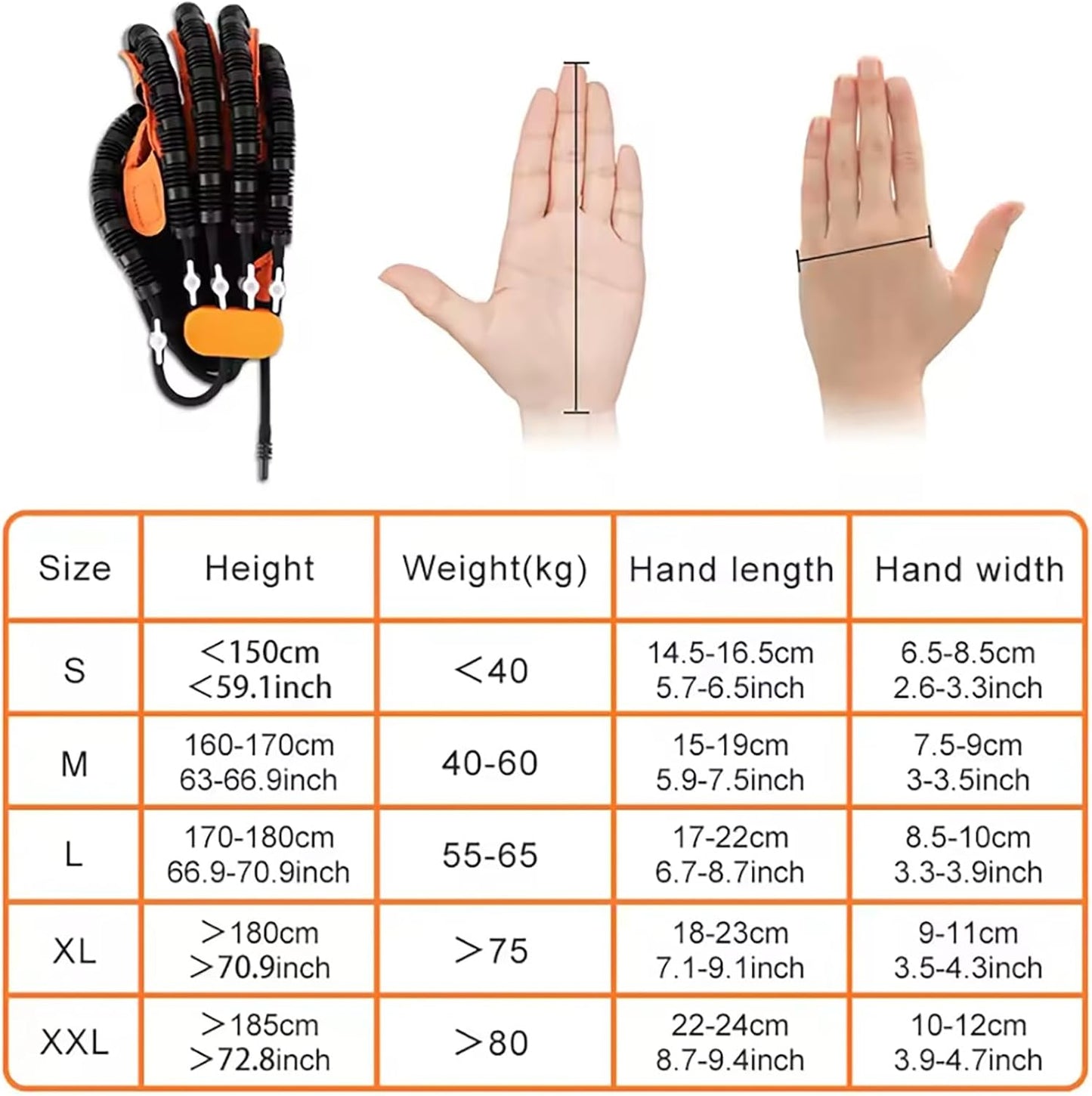 Robot Gloves Rehabilitation Hand Trainer for Stroke Physiotherapy Arthritis Rehabilitation Equipment Massage Gloves for Patients with Stroke Hemiplegia (Right, Medium)