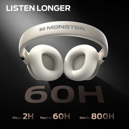Monster Persona SE ANC Active Noise Cancelling Headphones, Bluetooth Headphones Over Ear with 60H Playtime, HiFi Stereo Audio, Deep Bass, Wireless Headphones for Home Office
