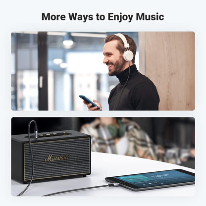 UGREEN Audio Cable Lightning to 3.5mm Aux Cable, MFi Certified Nylon Braided Stereo Jack Headphone Adapter for iPhone iPad Compatible with iPhone 14 13 12 Pro SE 11 Pro Max XS XR X, 3FT