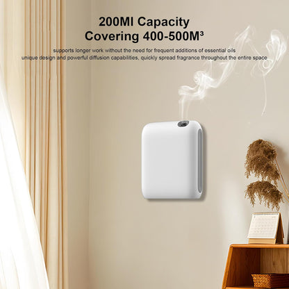 200ML Commercial Scent Air Machine, Aromatherapy Diffuser with Two-Fluid Atomization Tech, LCD Display, Bluetooth & App Control, Covering 400-500m³, for Home, Hotel, Office, Spa