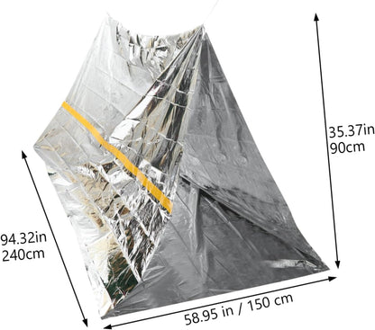 Sosoport 2pcs Disposable Emergency Shelter Tent Portable Tube Tent for Outdoor Survival Camping and Hiking
