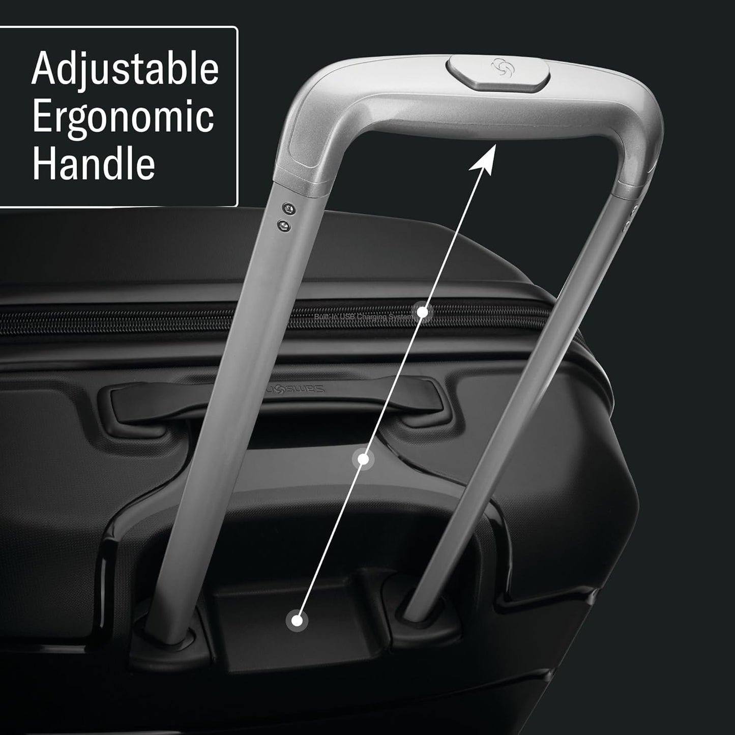 Samsonite Unisex-Adult Freeform Hardside Expandable with Double Spinner Wheels, Navy, Carry-On 21-Inch, Freeform Hardside Expandable with Double Spinner Wheels