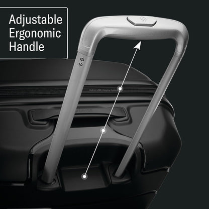 Samsonite Unisex-Adult Freeform Hardside Expandable with Double Spinner Wheels, Navy, Carry-On 21-Inch, Freeform Hardside Expandable with Double Spinner Wheels