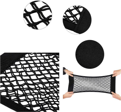 Storage Net for Car Trunk, Automotive Cargo Net for Truck Bed Elastic Nylon Mesh Universal Rear Car Organizer Net Car Seat Travel Bag Trunk Storage Roof Bag Mesh Pouch Bag