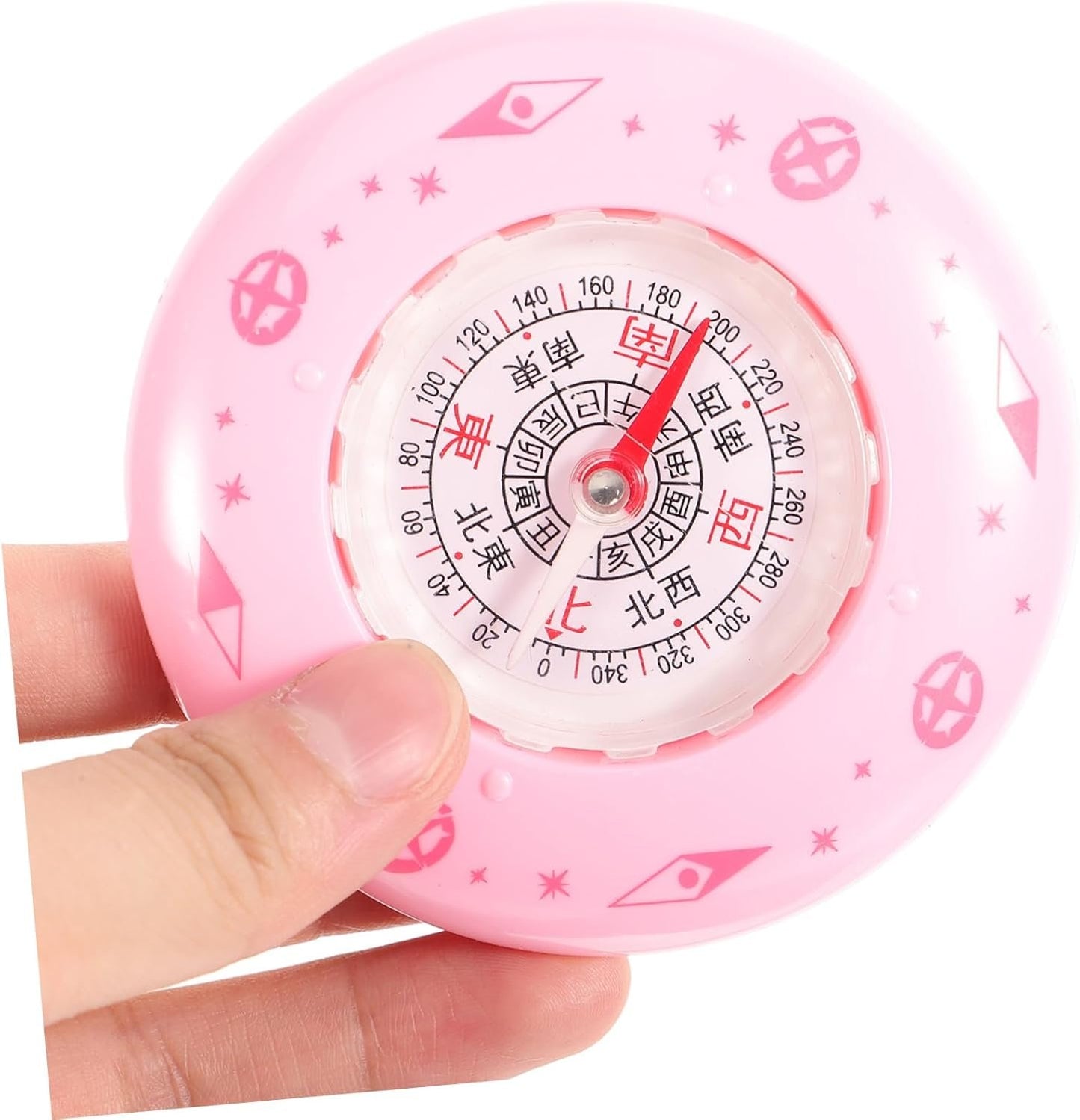 GOOHOCHY Mini Compass for Student Outdoor Portable Plastic and Metal Material Compact Design Random Color