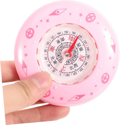 GOOHOCHY Mini Compass for Student Outdoor Portable Plastic and Metal Material Compact Design Random Color