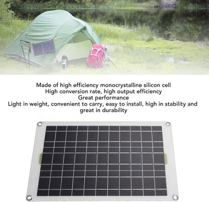 50W 12V/24V Solar Panel Kit, Monocrystalline Solar Panel Starter Kit with 30A Solar Charge Controller & Solar Cables for Home, RV, Boat, Marine, Caravan, Camper, Off Grid System