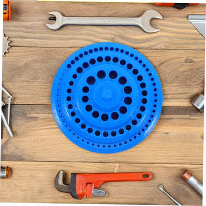 SHINEOFI 1Pc 100 Classified Storage Tray for Drill Bits Professional Organizer Holder with Multiple Durable and Practical Design Convenient for Workspace Organization Blue
