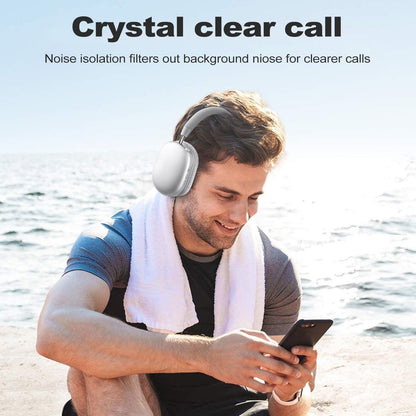 ZTOZ Wireless Headphones Over-Ear Bluetooth Adjustable 42 Hours of Listening Time Volume Control, Fitting in Gaming/Running/Sports Headphones for iPhone/Android/Samsung - Silver