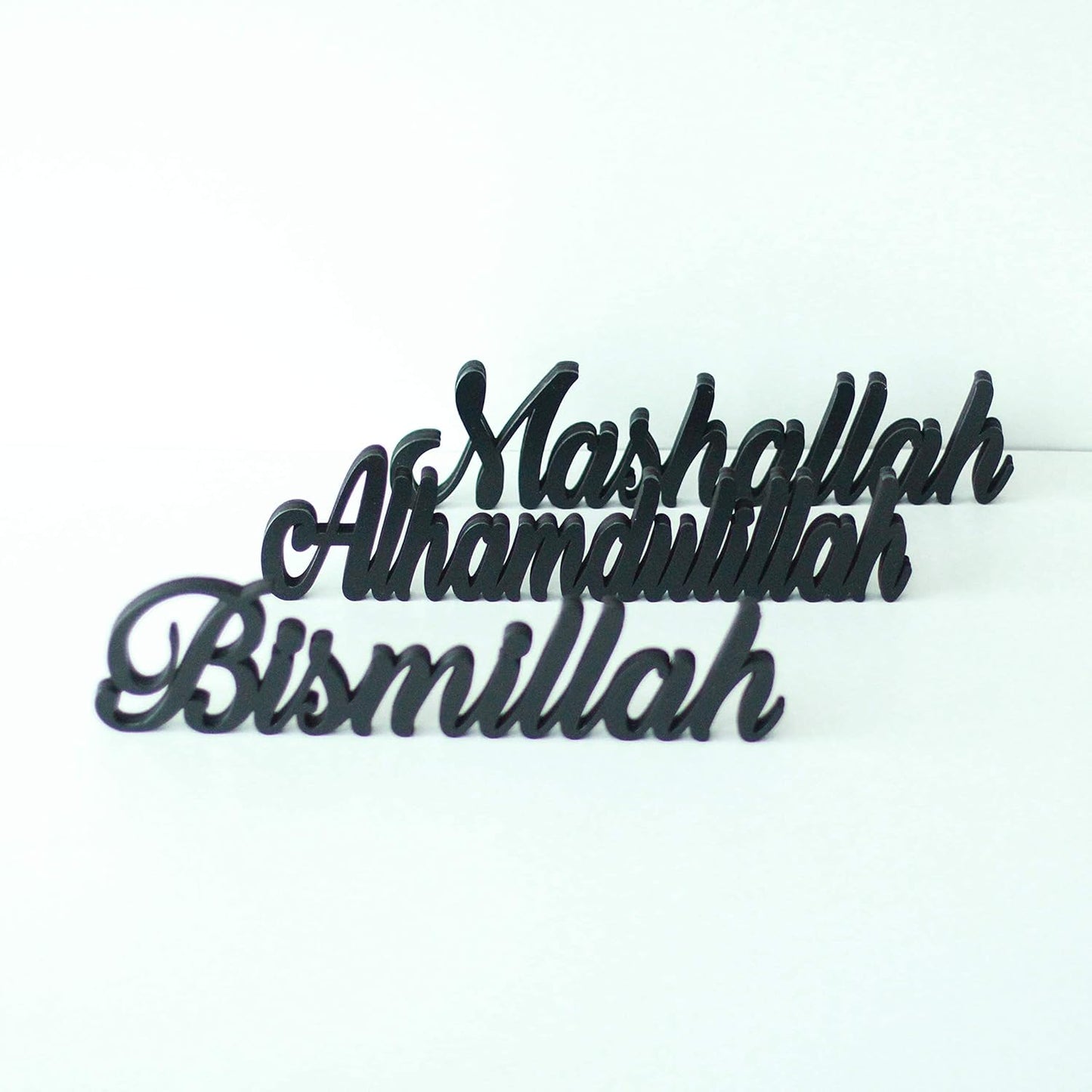 iwa concept Bismillah, Alhamdulillah, Mashallah | Home Decor for Table or Shelves | Ramadan Gifts and Eid Decorations | Islamic Table Decor