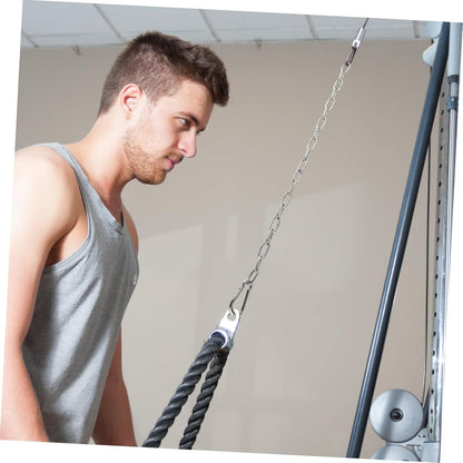 OSOLADY Home Gym Accessories Heavy Duty Chain for Weight Machine Extension LAT Pulldown Chain Hand Grip Strengthener Fitness Chain Extension Workout Fitness