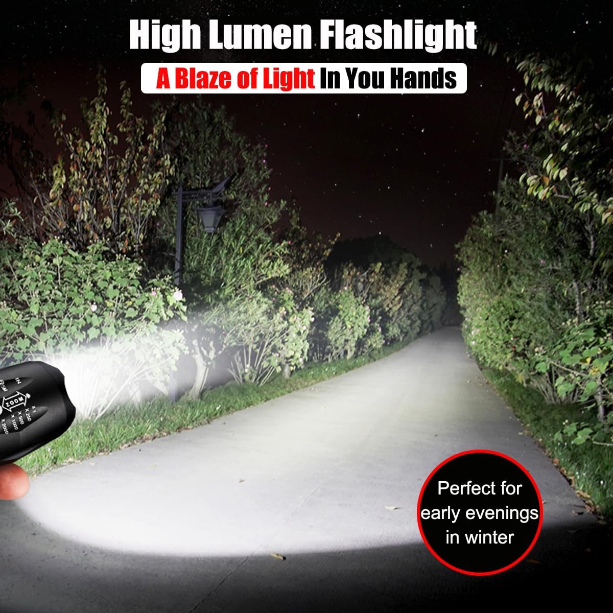 MVIOCS 5 Pack Flashlights High Lumens, Powerful Tactical Flashlights with 5 Modes, Waterproof Zoomable Small LED Handheld Flash Light for Home Emergencies Camping Hurricane