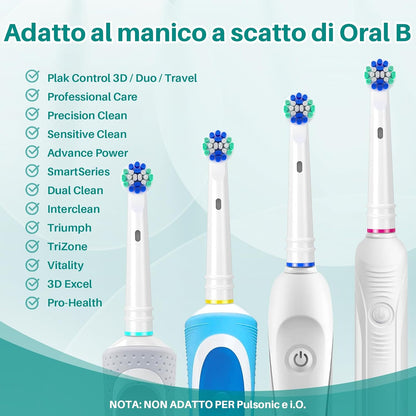 8 Pack Replacement Toothbrush Heads for Oral B Braun, Classic Precision Professional Care, Vitality Pro Smart Genius Series and More
