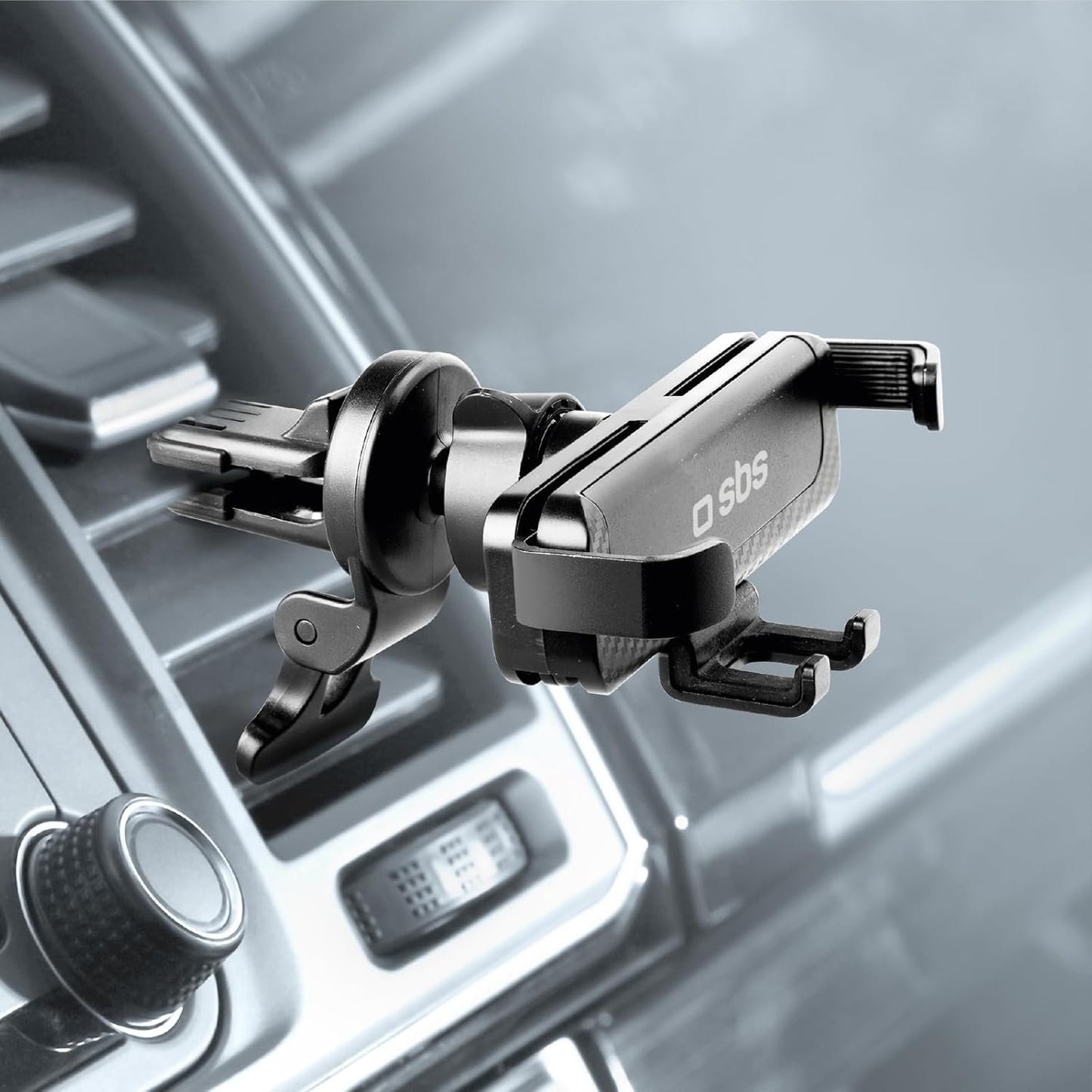 SBS Gravity Automatic Locking Phone Holder, Car Air Vent Phone Holder with High Stability Spacer