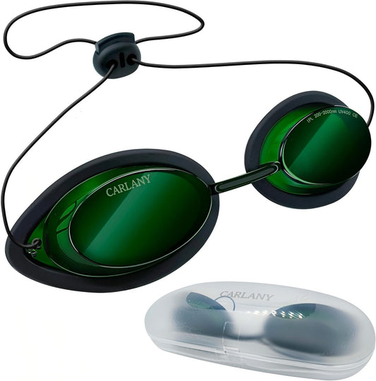 CARLANY 200nm-2000nm Laser Protection IPL Safety Glasses, See-through Anti Fog UV400 Absorption Filtering Eye Protection Goggles, OD4+ for Tanning Hair Removal Eye Protection, CY-3280-22K