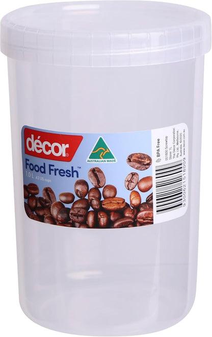 DÃ©cor Container Screw Top Container, 1L, Clear Large, 1, Piece