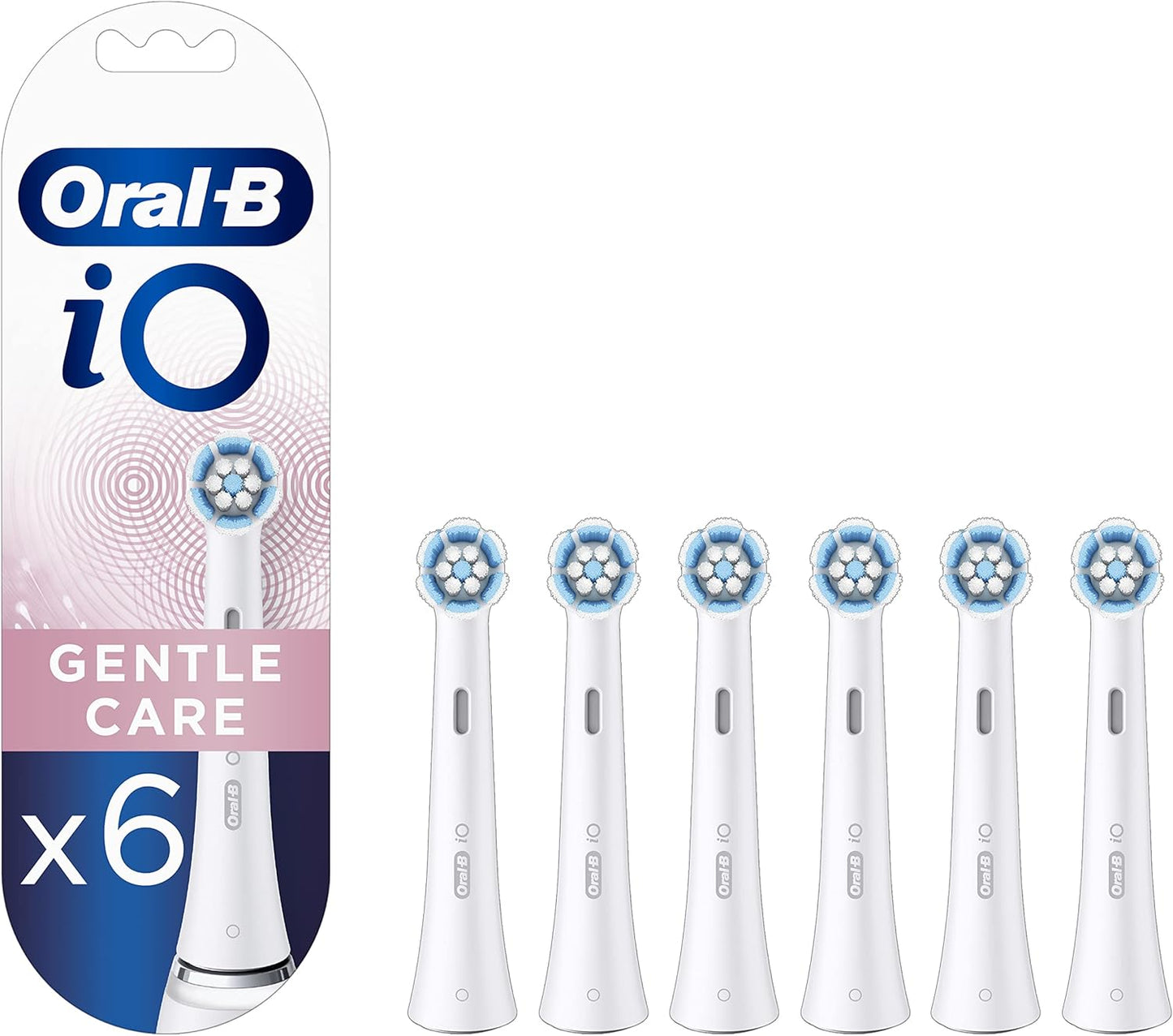 Oral-B Replacement Toothbrush Heads for iO Gentle Care Pack of 6 for Letterhole