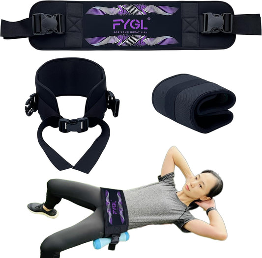 FYGL Hip-Thrust-Belt, Foldable Hip-Thrust-Band for Dumbbells, Kettlebells, or Plates, Hold Up to 300 lbs Weights with Slip-Resistant Padding for the Gym and Home Workouts