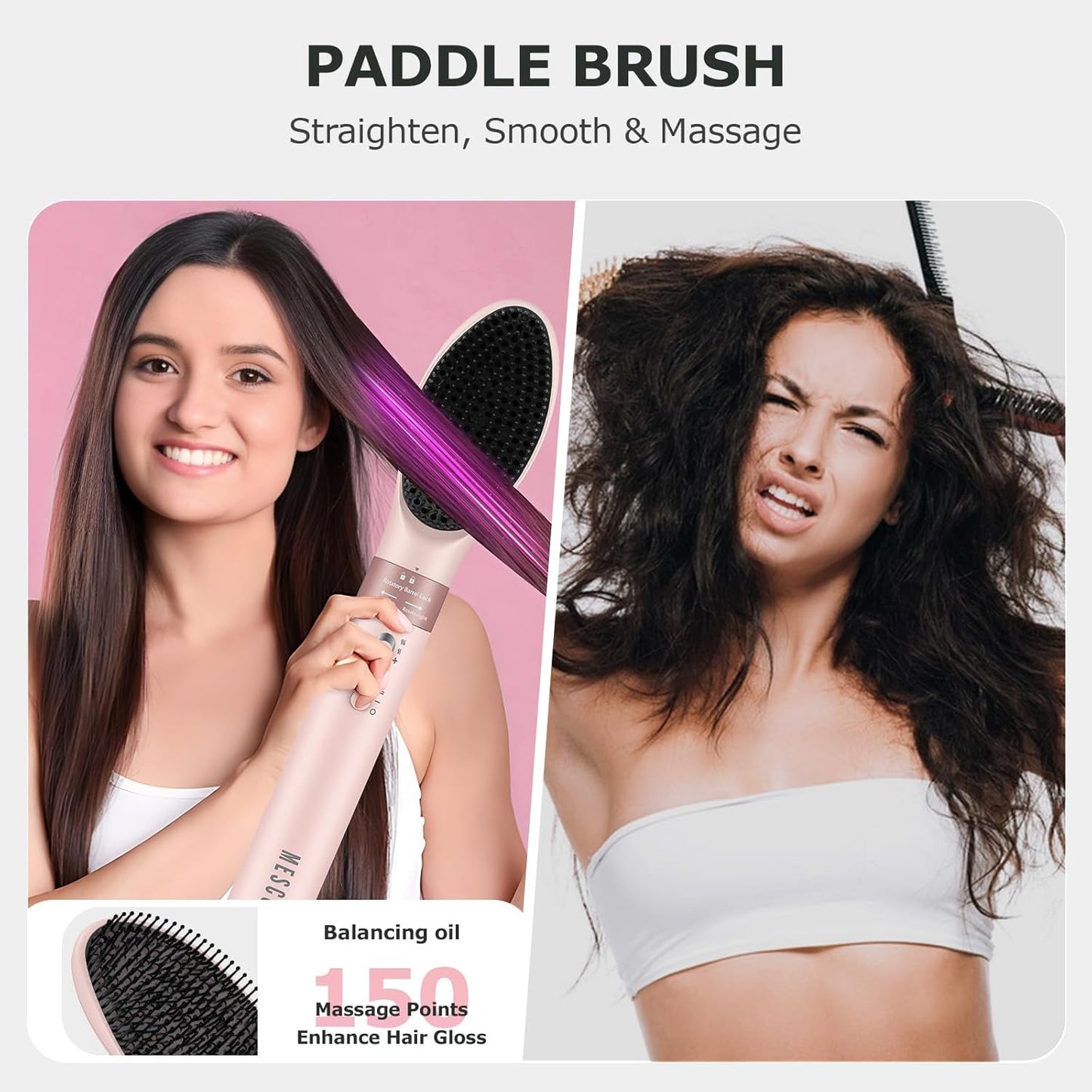 5 in 1 High-Speed Hot Air Styler - Professional Frizz-Free Hair Dryer Brush, Fast Drying Hair Dryer, No Heat Damage Air Styler Wrap - Curl, Volumize, Straighten with Travel Bag