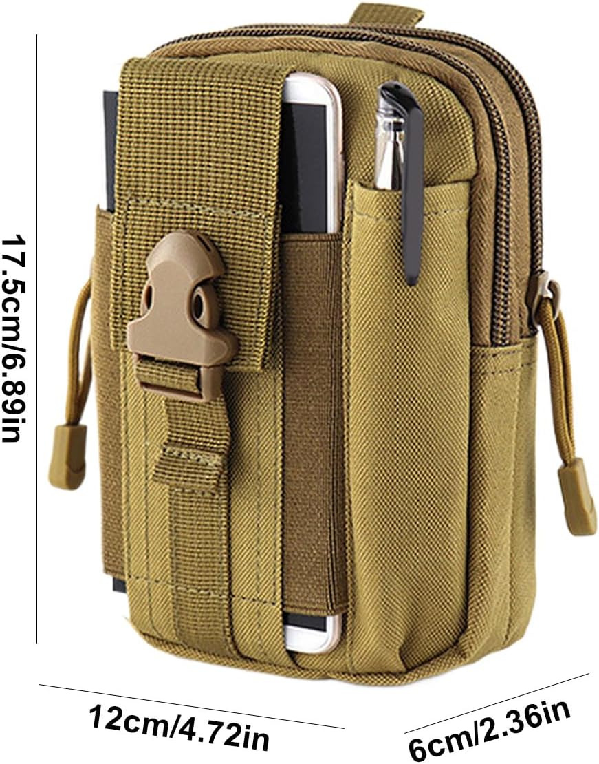 Generico Hiking Fanny Pack, Outdoor Waist Belt Bag, Large Capacity Oxford Phone Case, Wallet Pouch Gadget Pocket for Smartphone, Tools, Travel, Running, Cycling, Hiking, Camping, Trekking