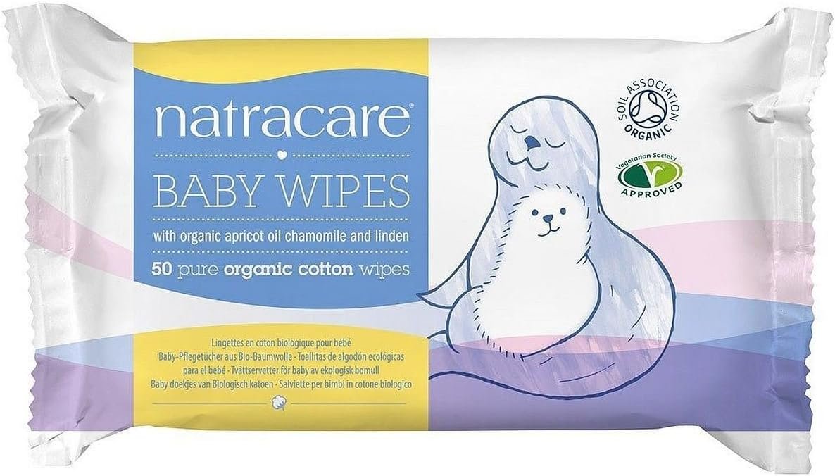 Natracare Organic Baby 50 Wipes, 50 count
