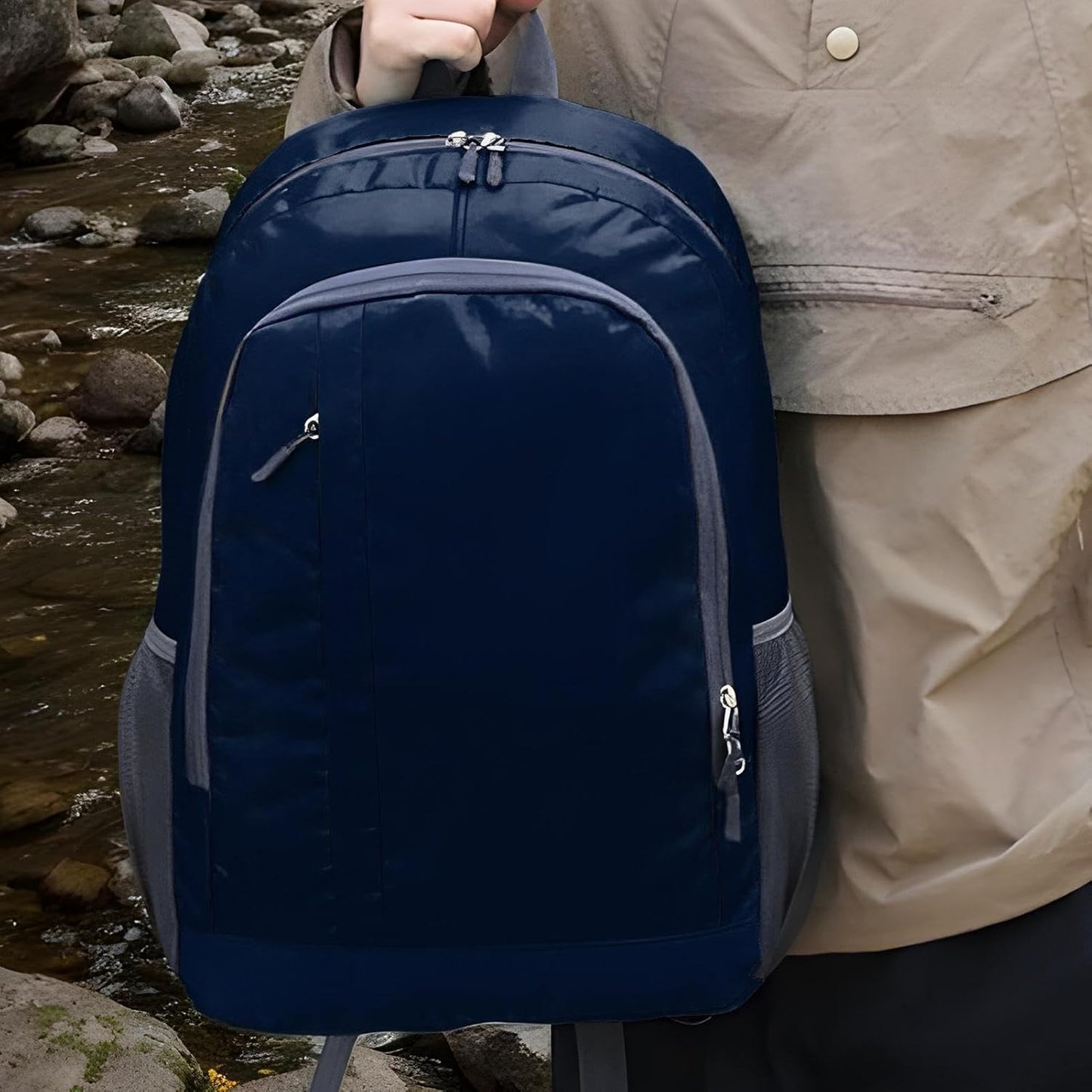 Nuyhgtr Daypack Hiking Backpack Foldable Lightweight Hiking Bag, Large 30L Waterproof Outdoor Gear Storage, Compact Travel Rucksack for Men Women Camping Cycling Trekking, 30x15x46cm