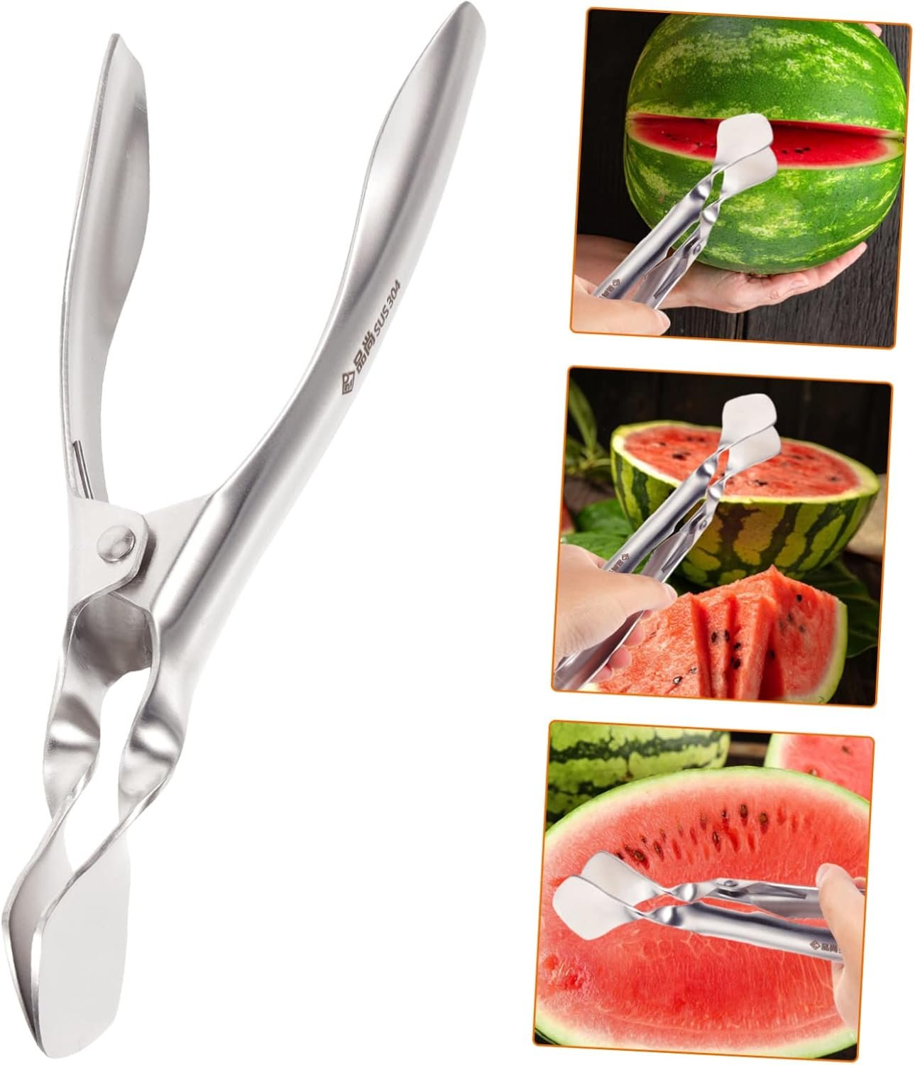 SEWOART utensile da cucina set cucina gadget cucina apribottiglie tagliatori di melone di grandi dimensioni taglio apri anguria in metallo anguria acciaio inossidabile 304