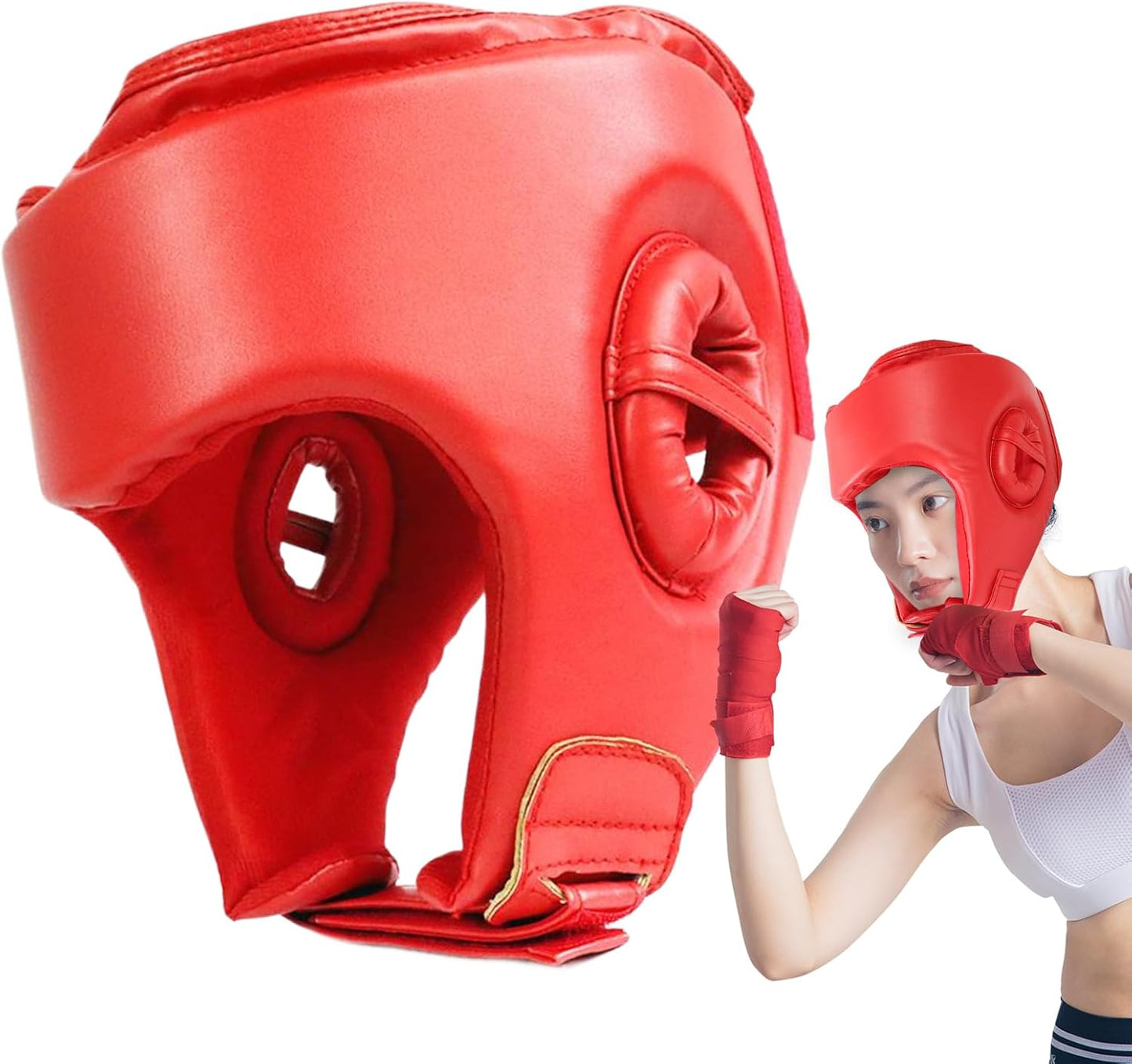 Sparring Headgear, Adjustable Boxing Head Protector, Professional Protective Gear, 10.24 x 9.06 x 7.87 Inches, Ideal for Gym Workouts, Home Training and Competitions
